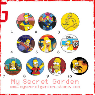 The Simpsons - Homer Pinback Button Badge Set 1a or 1b ( or Hair Ties / 4.4 cm Badge / Magnet / Keychain Set )